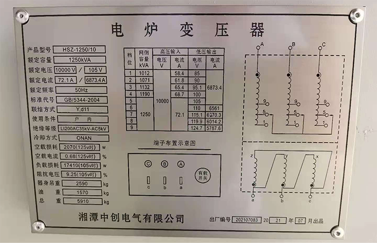 湘潭中创电气圆满完成郴州百一环保电炉变压器生产并安装(图2)